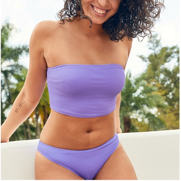 aerie Other - 🔍 ISO - AERIE RIBBED LONGLINE BANDEAU BIKINI TOP
